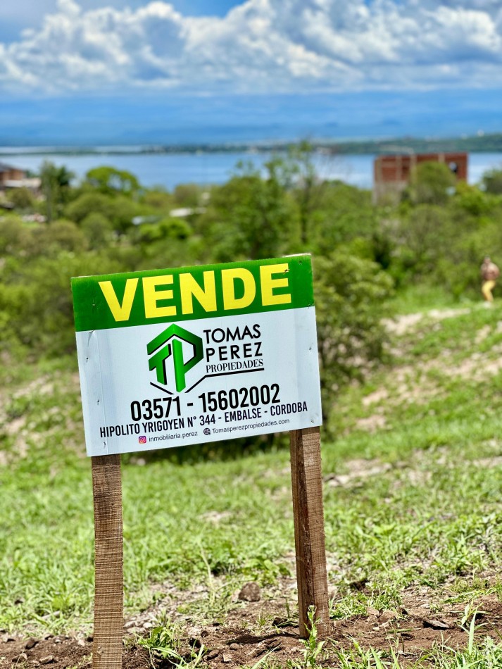 LOTE CON ESPECTACULAR VISTA EN EMBALSE Excelente OPORTUNIDAD.