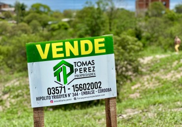 LOTE CON ESPECTACULAR VISTA EN EMBALSE Excelente OPORTUNIDAD.